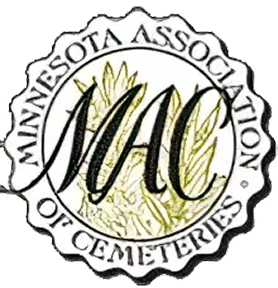 Minnesota Association of Cemeteries (MAC) circular badge logo.